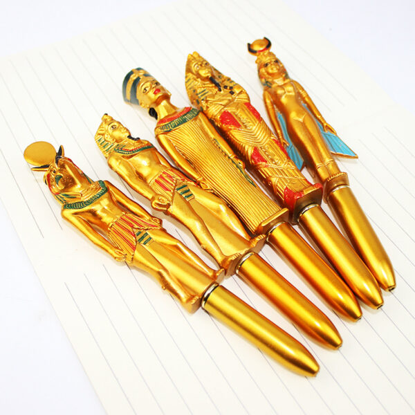 Wholesale Office Ballpoint Pen Cute Ball Pen Creative Student Ballpoint Pen Egyptian Character Pharaoh Craft Ballpoint Pen