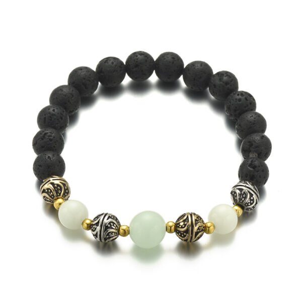 Wholesale Natural volcanic stone yoga luminous bracelet