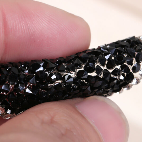 Wholesale Black heart-shaped rhinestone embroidery DIY patches