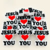 Wholesale 10PCS Love Jesus Silicone Focus Beads