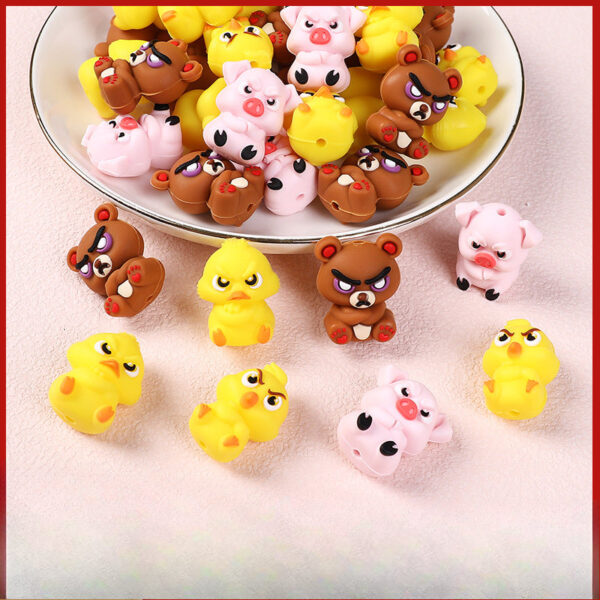 10d1da5a776d8cc68881c16c33cfe7db Wholesale Cute Animal 3D Silicone Children's DIY Food Grade Toy Bear Dropping Beads
