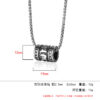 Wholesale Stainless Steel Six Character Mantra Pendant Beaded Necklace