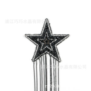 Black Diamond black tassel / 8cm five-pointed star