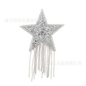 Silver Diamond Silver Tassel / 8cm five-pointed star