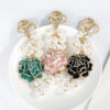 11324256126_949518863 Wholesale Flower series oil dripping diamond inlaid camellia metal keychain