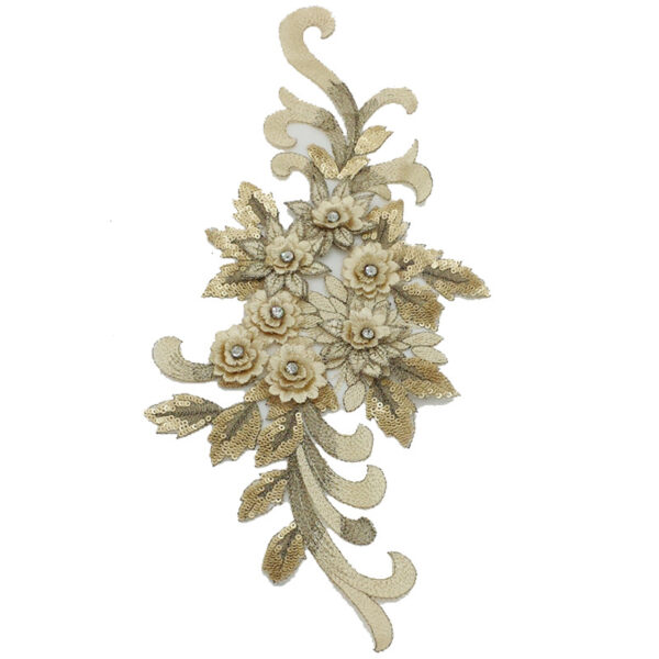 Wholesale Hot stamping sequins nail beads lace DIY Patches