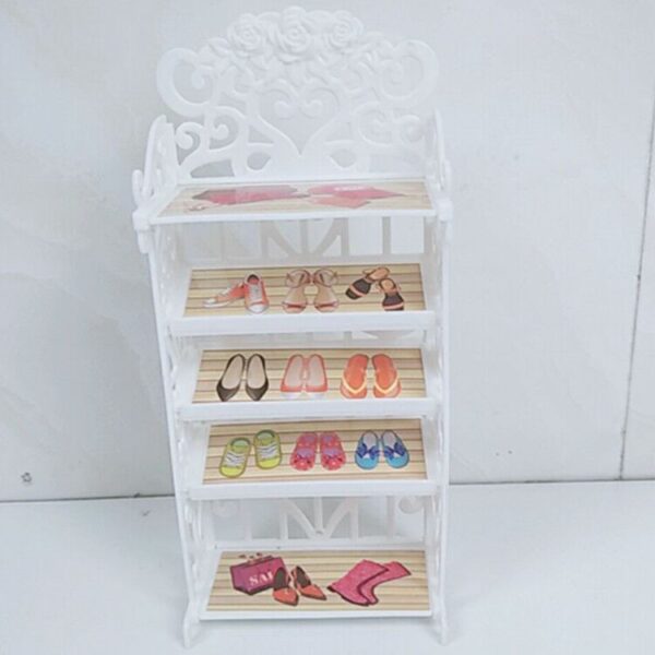 Wholesale Toy Shoe Rack Plastic Simple Shoe Doll Aessories