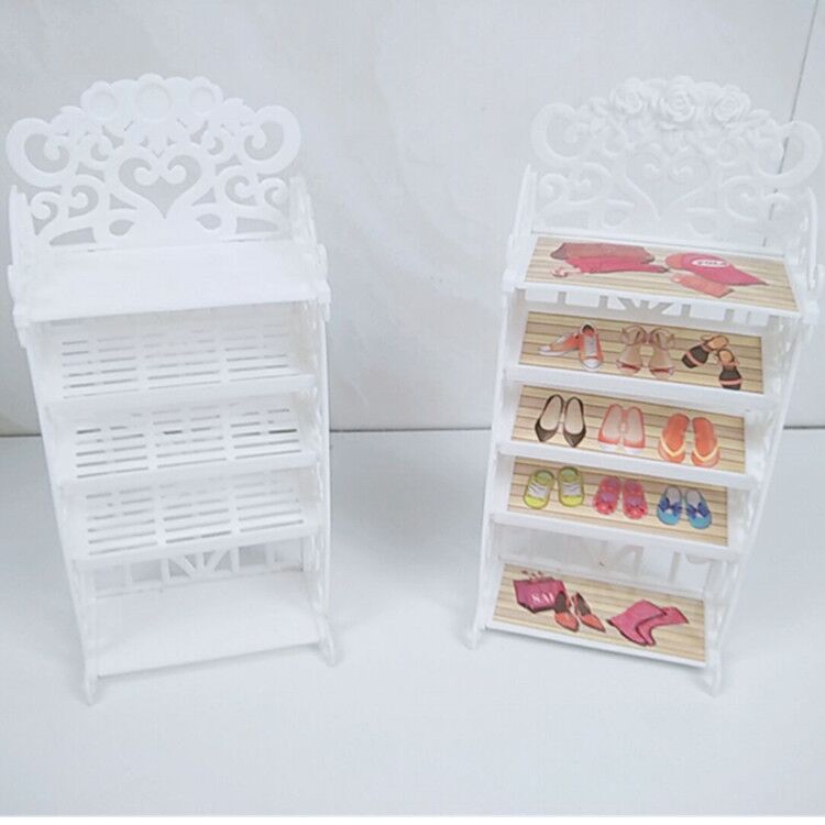 Wholesale Toy Shoe Rack Plastic Simple Shoe Doll Aessories