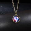 Wholesale Galaxy Nebula Universe Luminous Double sided Starry Sky Necklace