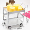 Wholesale Toy model simulation clay mini food toy morning tea cart Doll Accessories