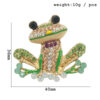 Wholesale Animal alloy rhinestone cute frog brooch