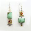 Wholesale Alloy Retro Turquoise Color-Blocked Earrings