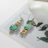 Wholesale Alloy Retro Turquoise Color-Blocked Earrings