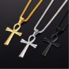 Wholesale Smooth Egyptian Ankh Cross Pendant Men's Necklace