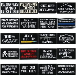 Wholesale Black and white English letter rectangular embroidery DIY Patches