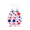 Wholesale leather earrings American Independence Day earrings