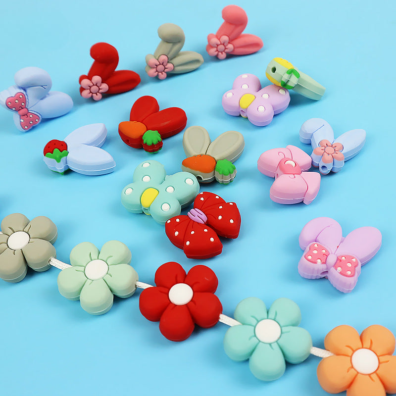 Wholesale teether Chilen DIY Nipple Chain Food Grade Silicone Beads
