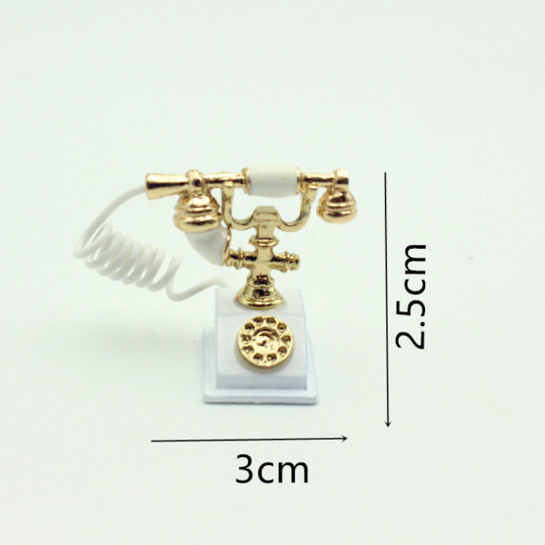 Wholesale Miniature 1:12 Doll House Accessories Mini Metal Phone Doll Accessories