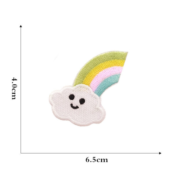 Wholesale Cartoon Rainbow Pentagram Embroidery DIY Patches