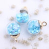 Wholesale Colored transparent star glitter crystal glass ball beads