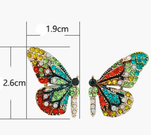 Wholesale Alloy Inlaid Diamond Butterfly Earrings