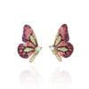 Wholesale Alloy Inlaid Diamond Butterfly Earrings