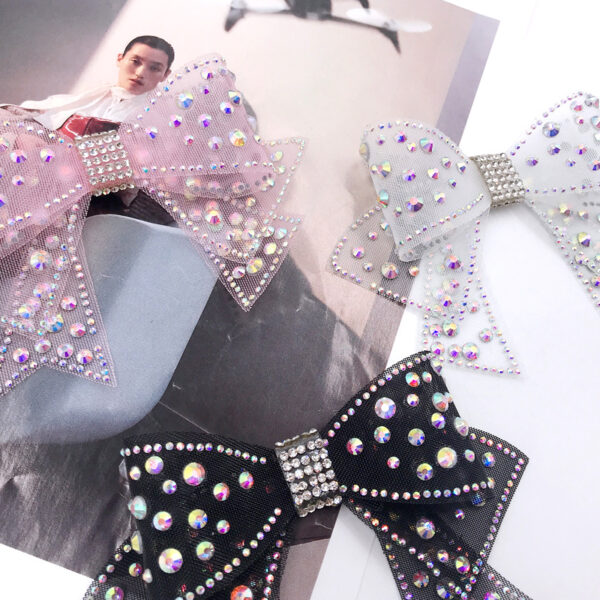 Wholesale Water Diamond Mesh Bright Diamond Bow DIY Patches