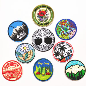 Wholesale Colorful circular pattern embroidery DIY patches