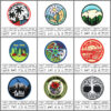 Wholesale Colorful circular pattern embroidery DIY patches