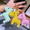 Wholesale Cute diamond studded horse Rhinestone Keychain