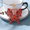Wholesale Alloy Colored Butterfly Diamond Keychain Pendant