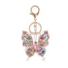 Wholesale Alloy Colored Butterfly Diamond Keychain Pendant