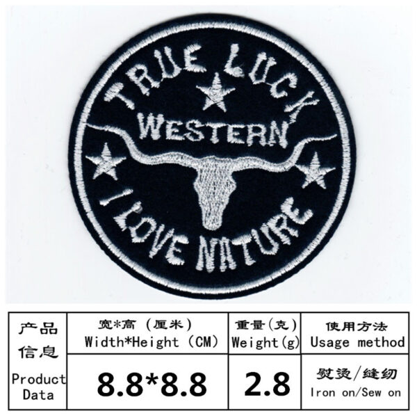 Wholesale Factory spot fashion cloth embroidery clothing bag shoes and hats handicraft skeleton foreign trade boutique cool gold thread badge