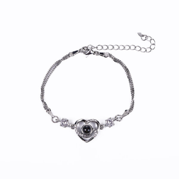Wholesale Zircon Love Valentine's Day Photo Projection Bracelet