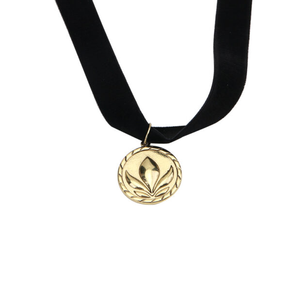 Wholesale Black velvet cartoon patterned metal pendant necklace