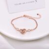 Wholesale Zircon Love Valentine's Day Photo Projection Bracelet