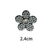 Wholesale Rhinestone flower hot stamping embroidery DIY Patches