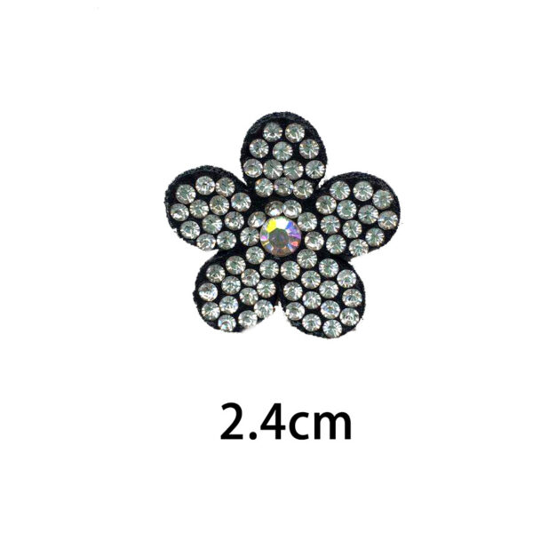 Wholesale Rhinestone flower hot stamping embroidery DIY Patches