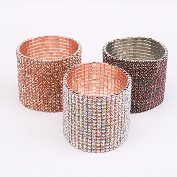 Wholesale Sparkling Crystal Full Diamond Elastic Multi Layer Diamond Bracelet