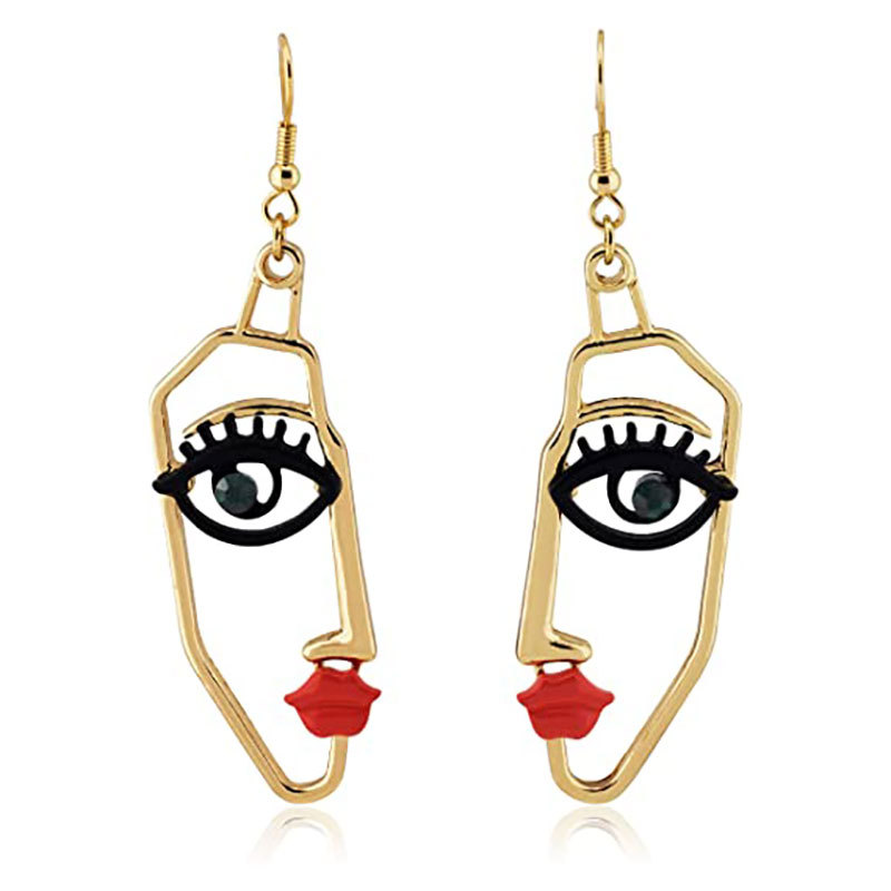 Wholesale Abstract Face aessories earrings