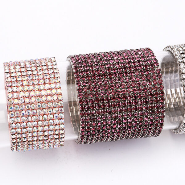 Wholesale Sparkling Crystal Full Diamond Elastic Multi Layer Diamond Bracelet