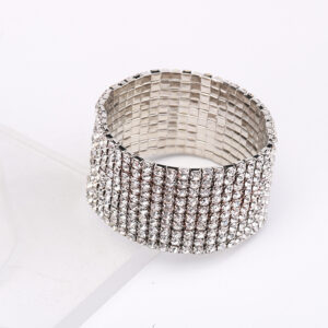 10 rows of white K transparent drill