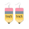 Wholesale Waterdrop shaped colored pencil teacher earrings