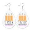 Wholesale Waterdrop shaped colored pencil teacher earrings