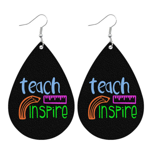 Wholesale Waterdrop shaped colored pencil teacher earrings