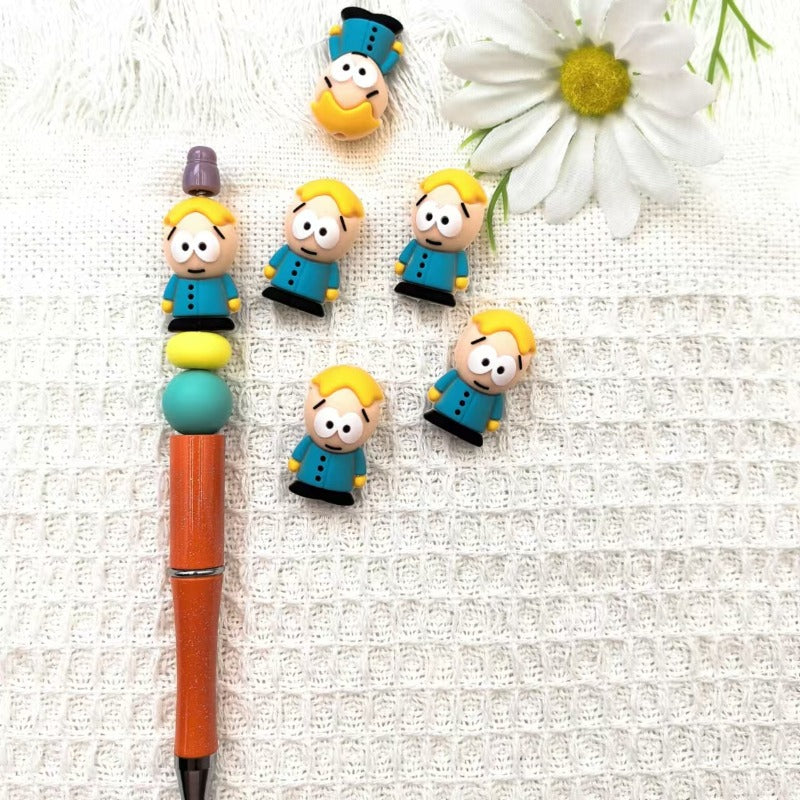 Wholesale 3D Stereoscopic Buster Silicone Love Cartoon DIY Beads