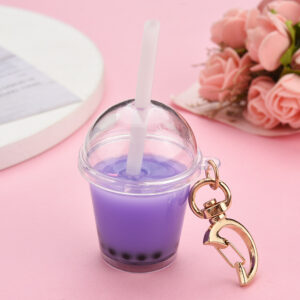 Purple / Moon buckle + milk tea cup