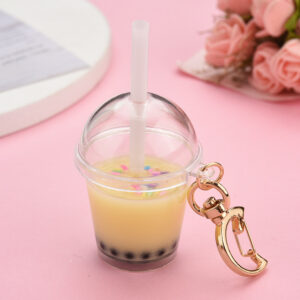 Light yellow / Moon buckle + milk tea cup