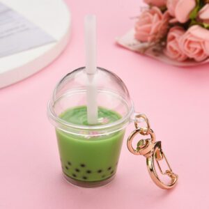 Light green / Moon buckle + milk tea cup