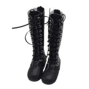 Leaf flat boots Black